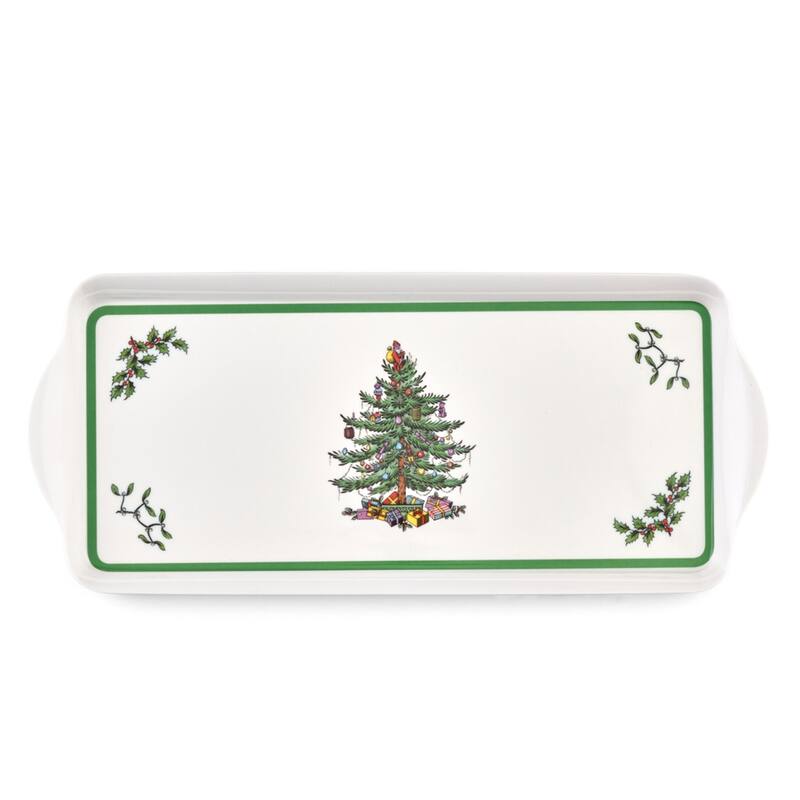 Pimpernel Christmas Tree Sandwich Tray - 15.1" L x 6.5" W - 15.1" L x 6.5" W