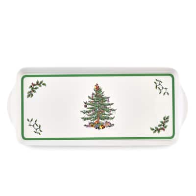 Pimpernel Christmas Tree Sandwich Tray - 15.1" L x 6.5" W