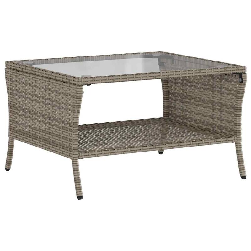 vidaXL Patio Sofa with Cushions Outdoor Seating Sectional Sofa Poly Rattan