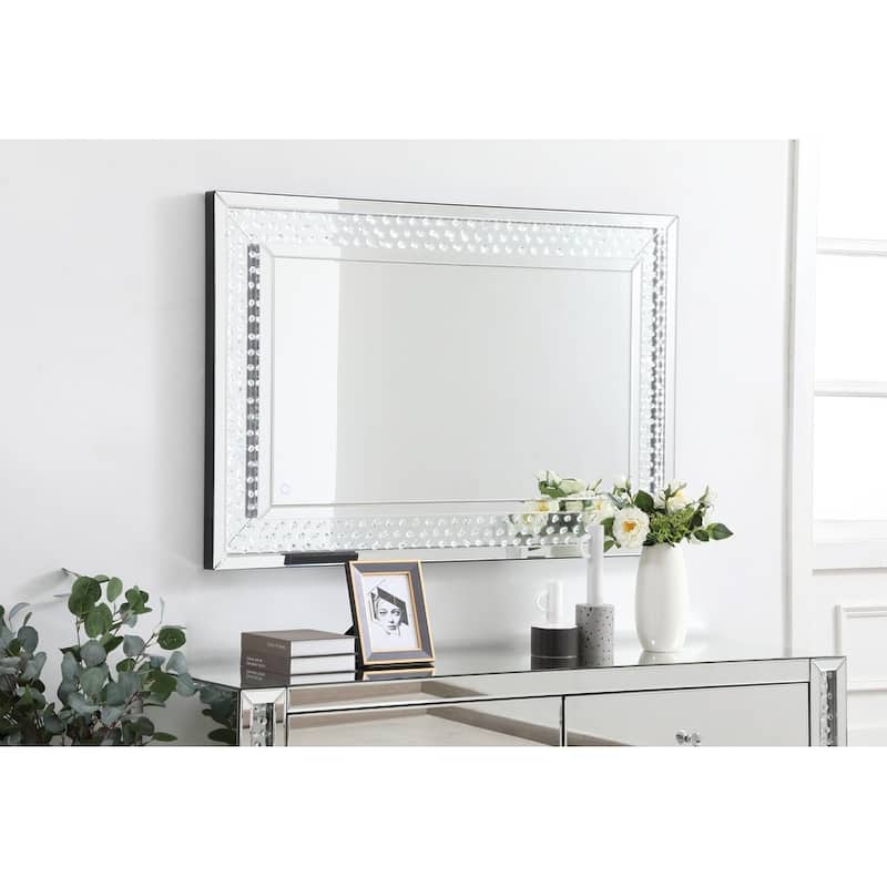 River LED Crystal Mirror - Clear