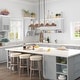 preview thumbnail 3 of 6, The Gray Barn 5-light Farmhouse Linear Chandelier Glass Kitchen Lights for Dining Room - L42.9 x W3.9"x H9.4"