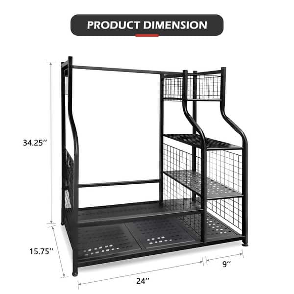 dimension image slide 0 of 2, Sports Equipment Garage Organizer Sport Balls Storage Rack Organizer