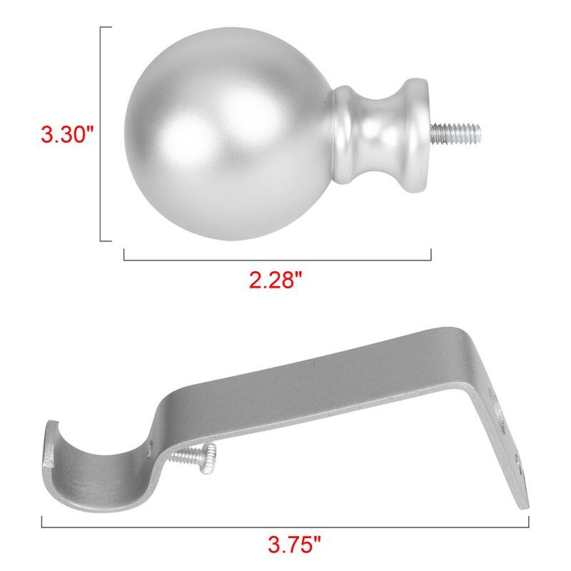 UTOPIA ALLEY 3/4 Inch Curtain Rod - Curtain Rods For Windows 48 to 86 Inch, Adjustable Drapery Rods