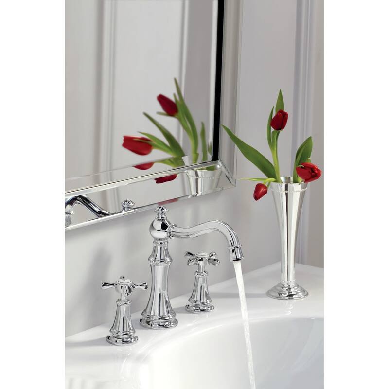 Moen TVS42114 Weymouth 1.2 GPM Widespread Bathroom Faucet with Pop-Up