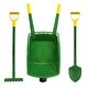 preview thumbnail 4 of 3, John Deere: Wheelbarrow Set - Green & Yellow - 3pc, Ages 3+