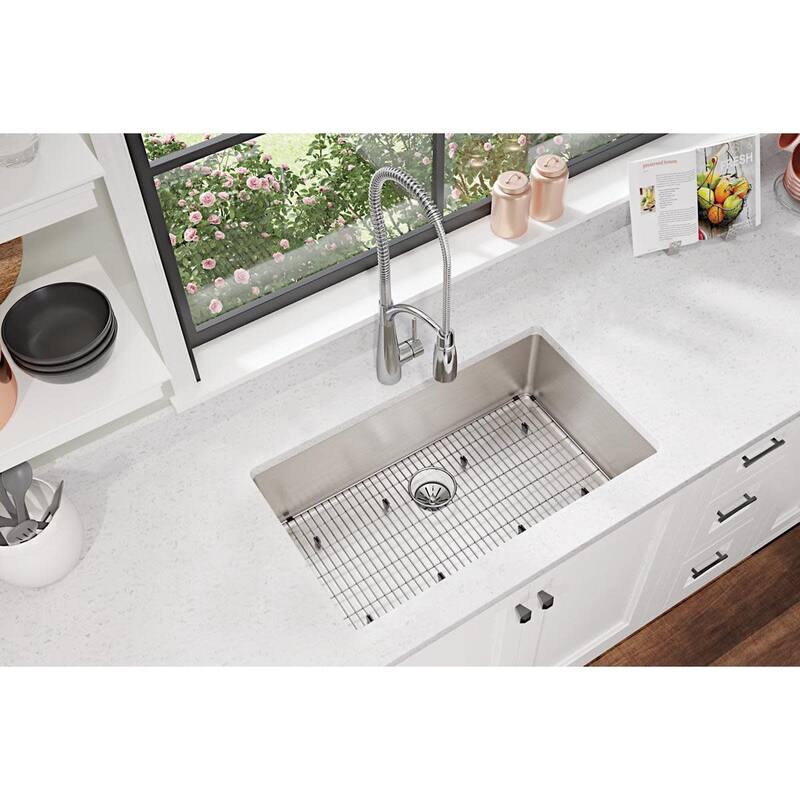Elkay 28-1/4" L x 15-1/4" W Stainless Steel Basin Rack with Rubber - Stainless Steel