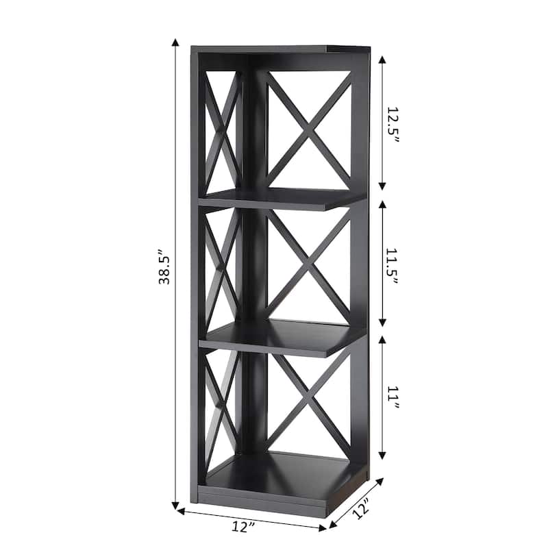Convenience Concepts Oxford 3 Tier Corner Bookcase