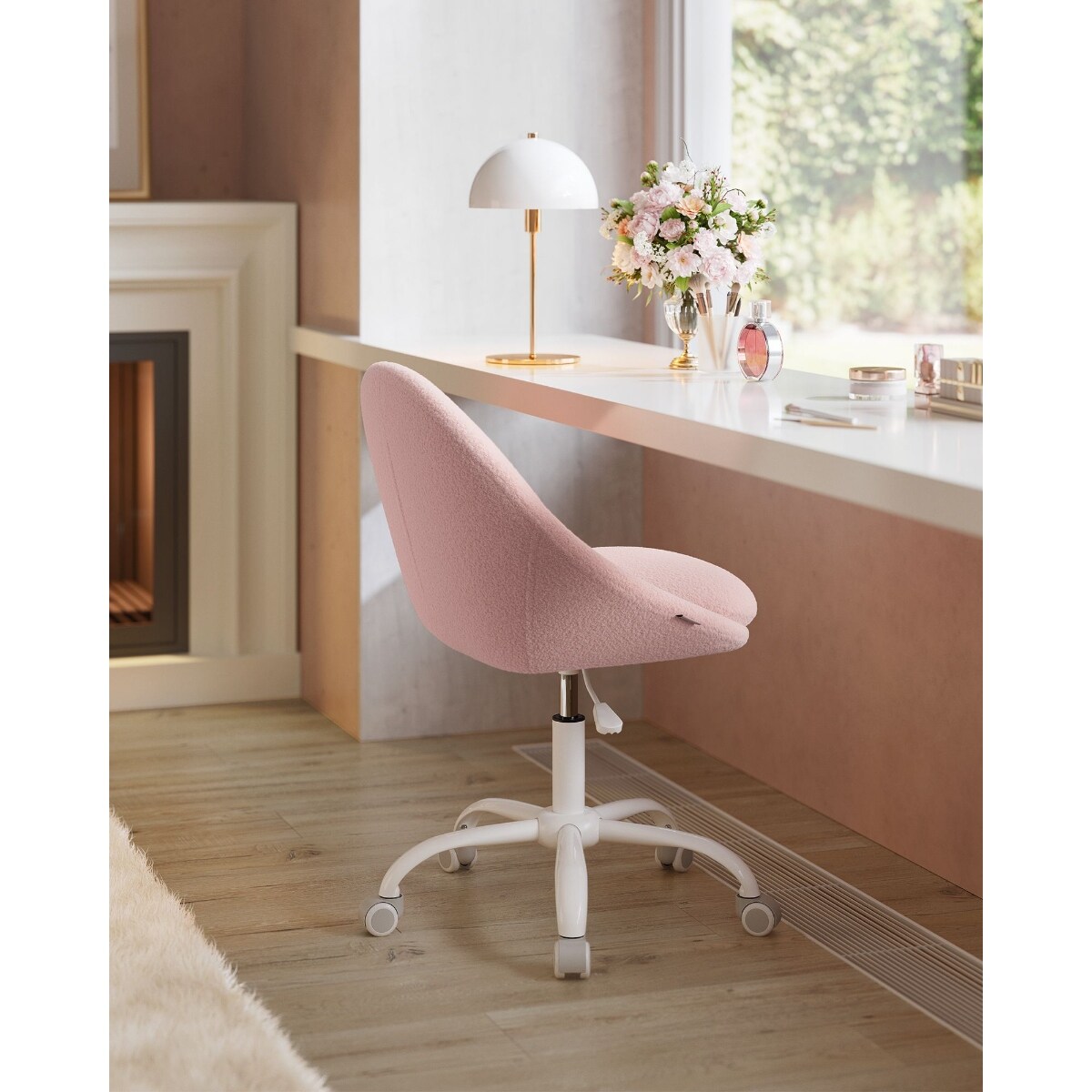 Vanity Chair With Pink Desk Swivel Chair Vanity Chair With Back