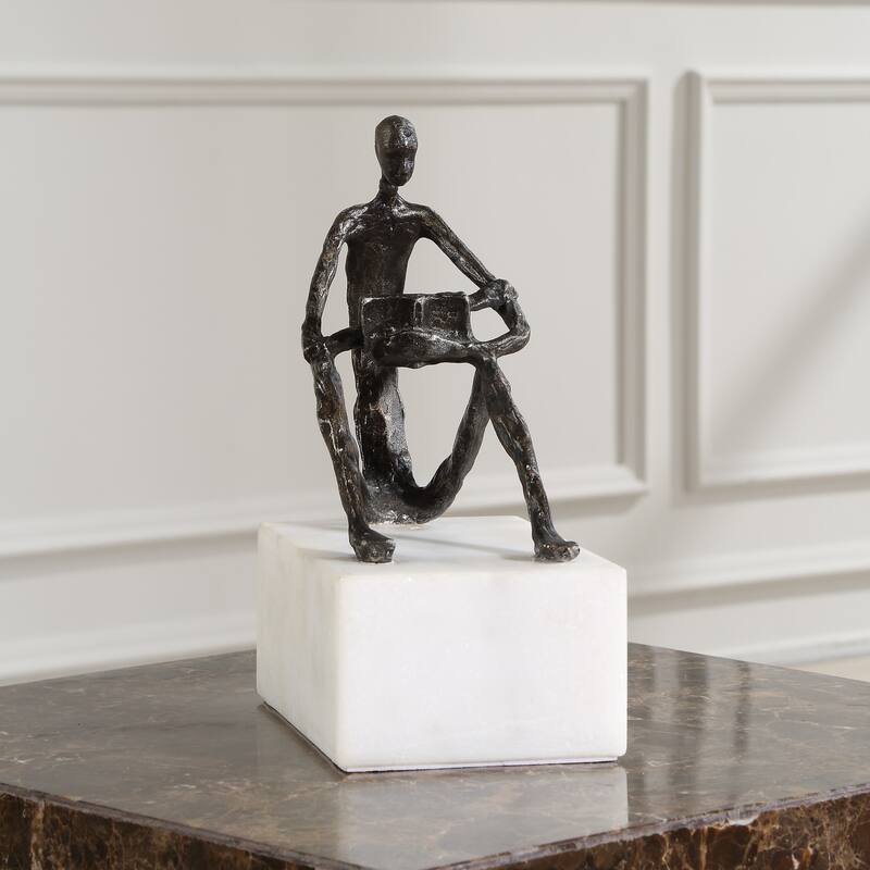 Uttermost 18162 Sit Back Relax And Read Iron Figurine