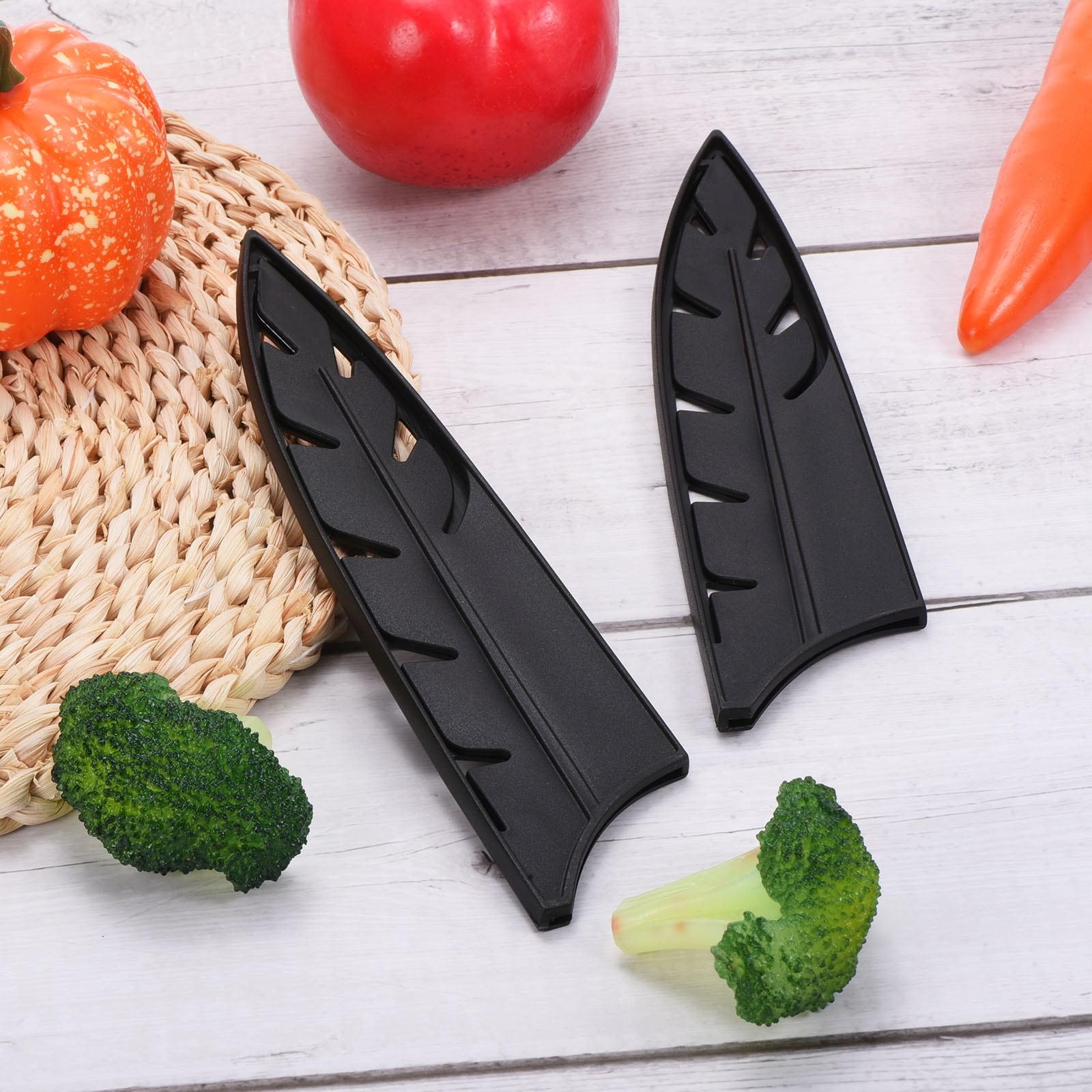 Plastic Kitchen Knife Sheath Cover Sleeves for 8 Chef Knife, Black - Bed  Bath & Beyond - 37922204