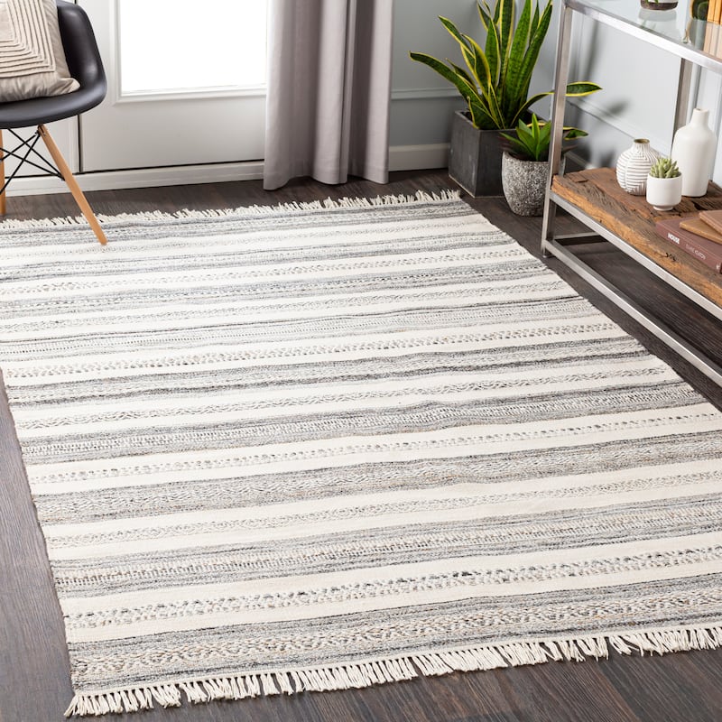 Artistic Weavers Asra Modern Stripe Outdoor Area Rug - 10' x 14' - Grey