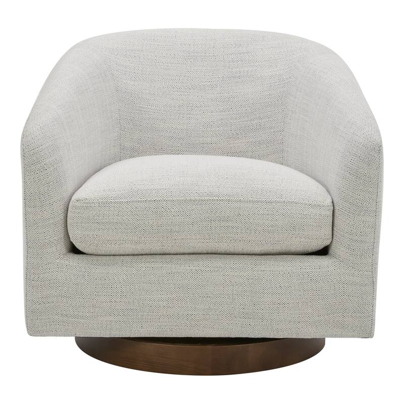 NADAAL STUDIOS Grayson, Accent Chair Polyester and Acrylic Upholstery Solid Wood and Plywood Construction, Splashed White