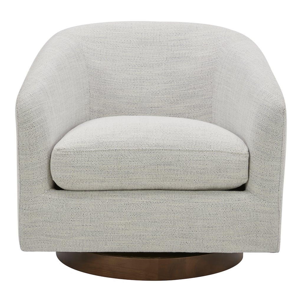NADAAL STUDIOS Grayson, Accent Chair Polyester and Acrylic Upholstery Solid Wood and Plywood Construction, Splashed White