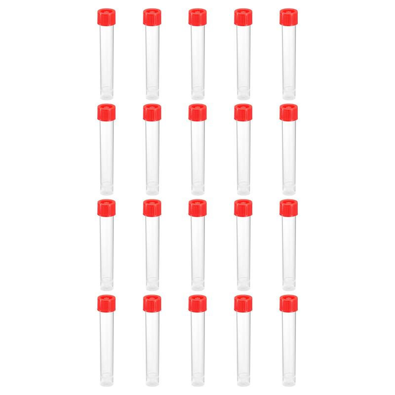 Plastic Test Tubes Frozen Test Tube Vial Container Screw Cap, 20pcs