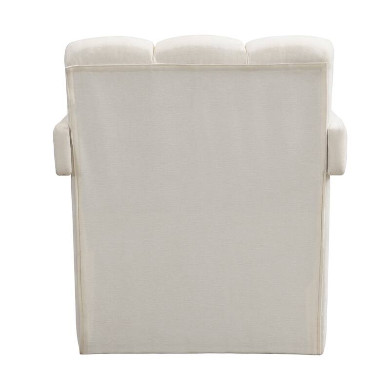Polyester Modern Minimalist Armchairs Set of 2 with L-Shaped Armrests, Thick Cushioning, and Durable Fabric