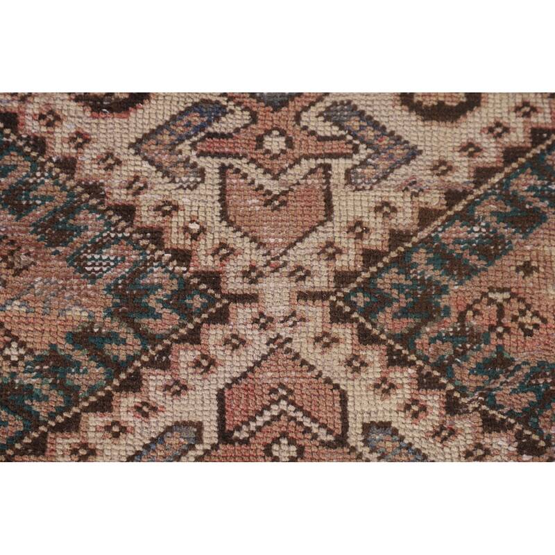 Tribal Distressed Bakhtiari Persian Antique Rug Handmade Wool Carpet - 5'2" x 9'11"