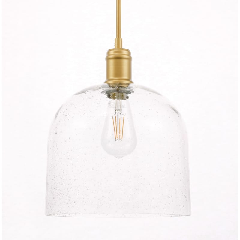 Candie 10-Inch 1-Light Clear Glass Pendant