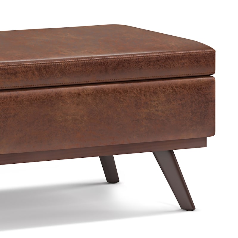 WYNDENHALL Ethan 42 inch Wide Mid Century Modern Rectangle Table Ottoman