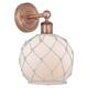 Option White Glass with White Rope / Antique Copper