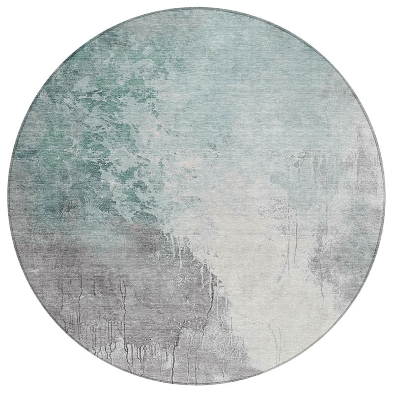 HomeRoots Abstract Transitional Rectangle Outdoor Rug
