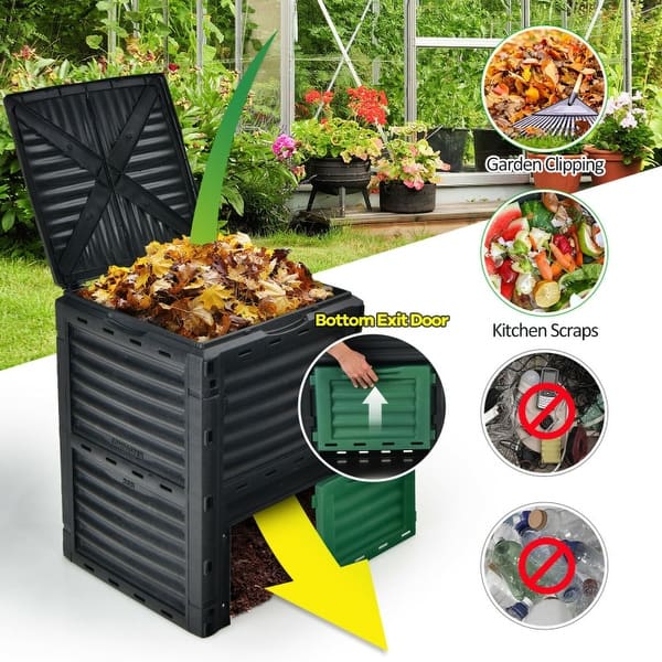 Tumbling Garden Composter 300L Large 80 Gallon Standing Composter ...