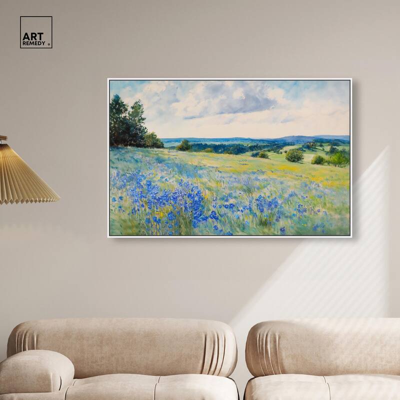 Sky Over Blue Fields Canvas by Art Remedy