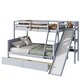 preview thumbnail 6 of 9, Storage Bunk Bed with 2 Drawers,Slide,Shelves,Ladder,Twin over Full for Home,Grey