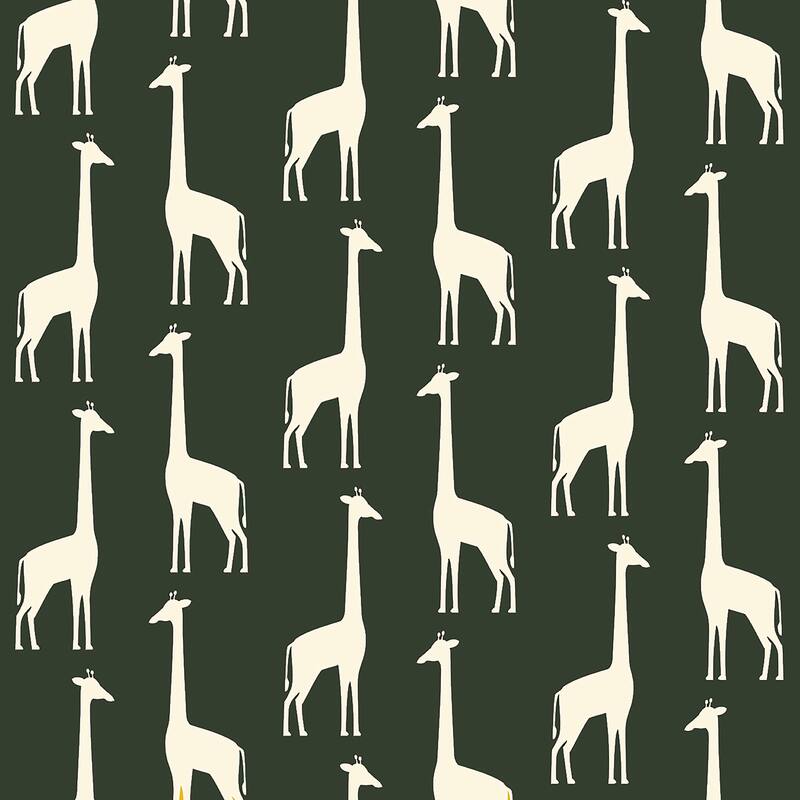 Chesapeake Vivi Green Giraffe Wallpaper - 20.9 x 396 x 0.025