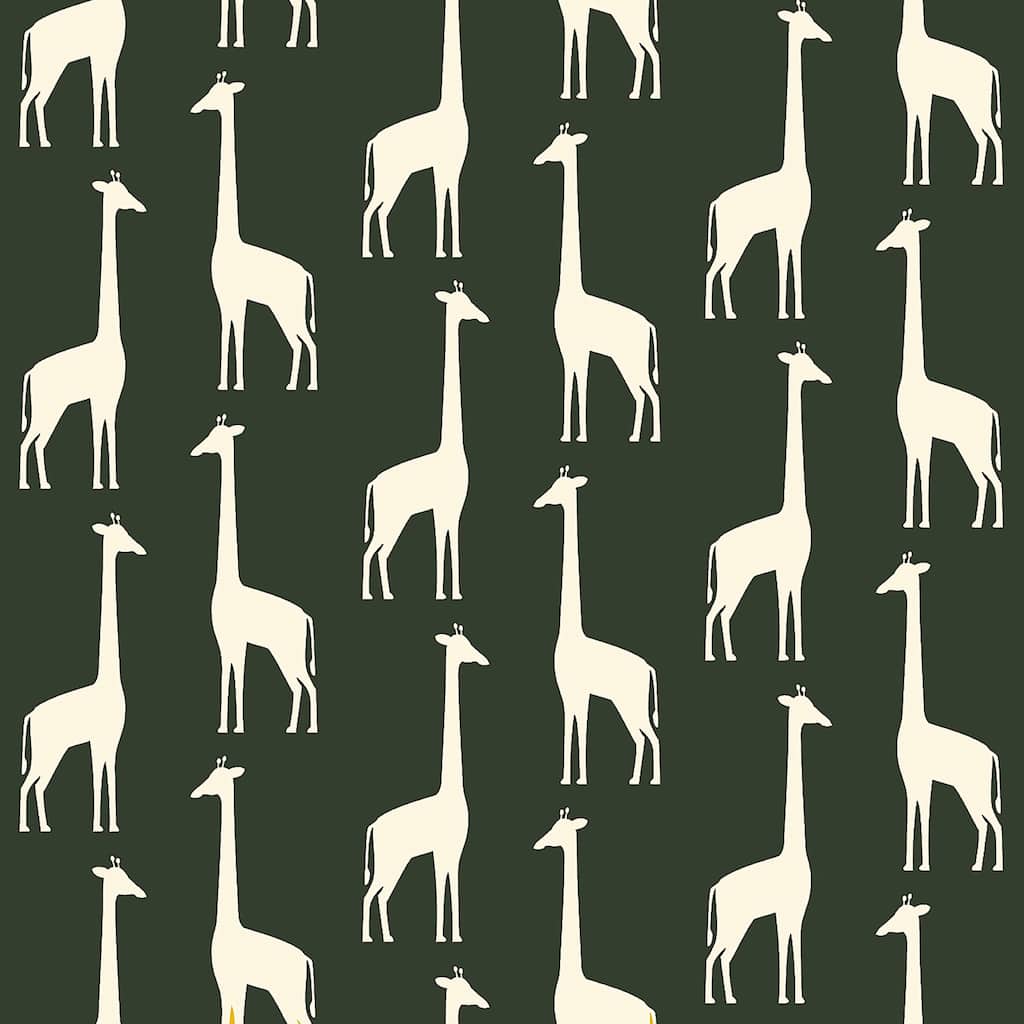 Chesapeake Vivi Green Giraffe Wallpaper - 20.9 x 396 x 0.025