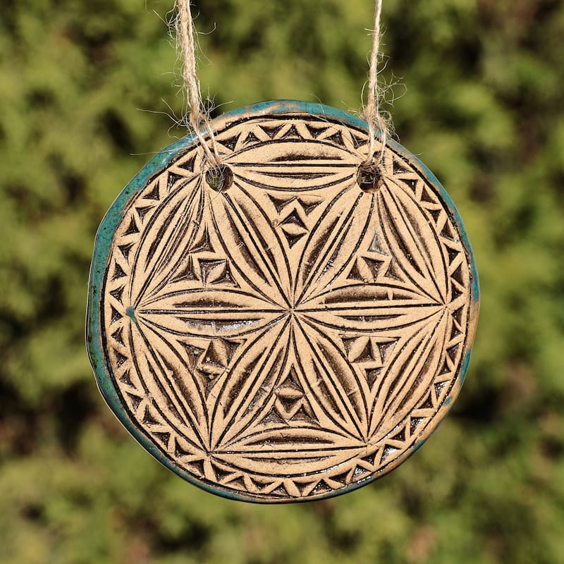 Novica Handmade Destiny Blossom Ceramic Home Accent