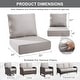 preview thumbnail 45 of 121, Gymojoy 24"x22"x6" Patio Thick Cushions & Pillows Set - Deep Seat Indoor/Outdoor Water & Fade Resistant