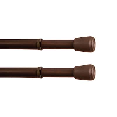 Kenney Fast Fit No Tools 7/16" Spring Tension Rod, 2-Pack