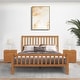 preview thumbnail 28 of 53, Hampton Wooden Platform Bed with Slatted Headboard and Footboard