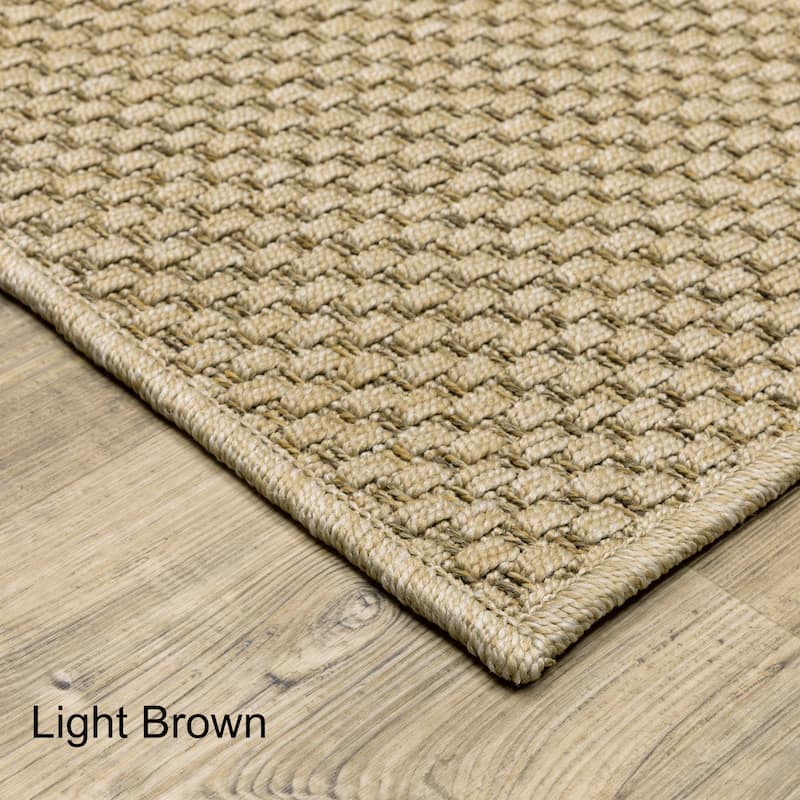 Vista Home Kauai Tonal Basket Weave Indoor-Outdoor Rug.