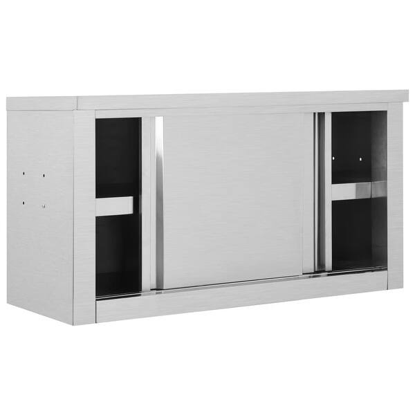 4 sliding door kitchen storage cabinet stainless steel cupboard