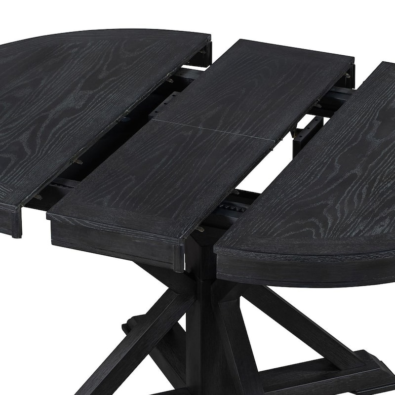 5-Piece Dining Set with Extandable Round Table