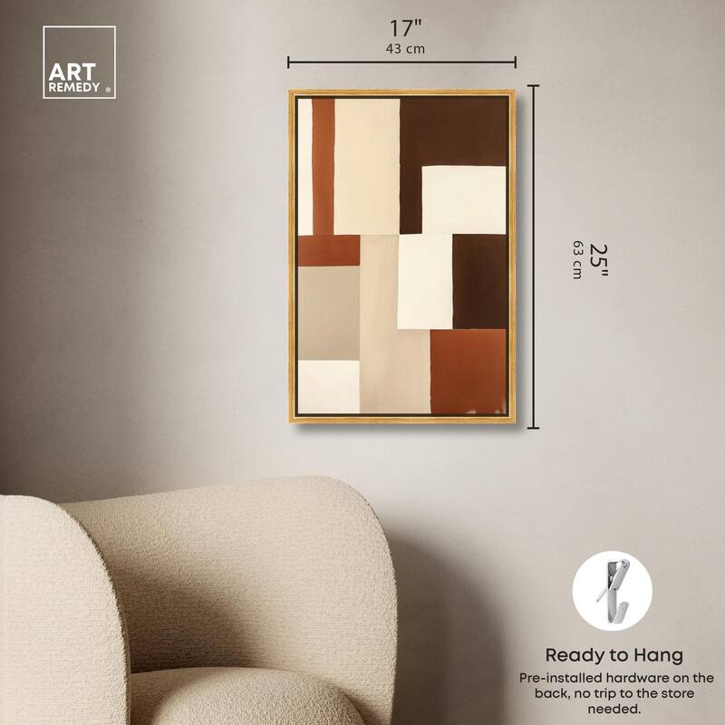 Tonal Grid I Canvas by Art Remedy