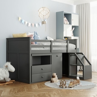 Grey cabin discount bed with storage