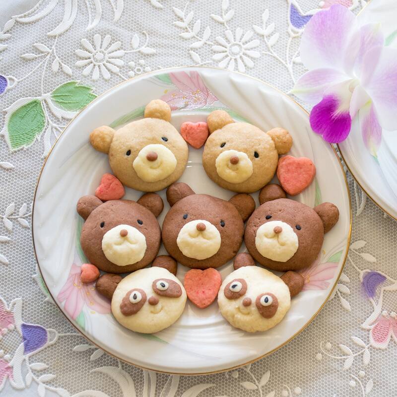 3pcs Stainless Steel Bear Cookie Cutters Fondant Biscuit Cutters - Silver