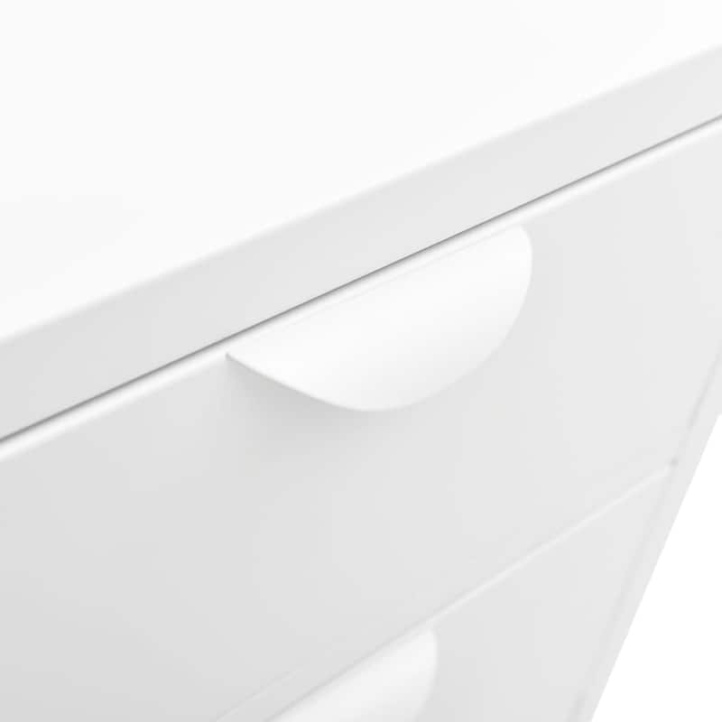 vidaXL Sideboard White 29.5"x13.8"x27.6" Steel and Tempered Glass