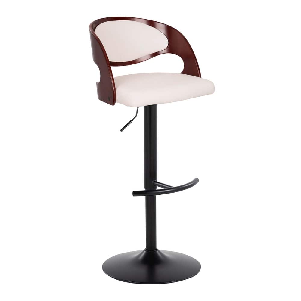 Carson Carrington Visby Adjustable Bar Stool with Rounded T Footrest (Set of 2)