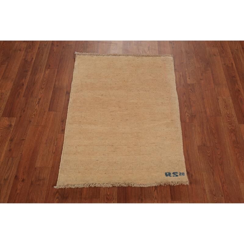 Gabbeh Oriental Foyer Rug Hand-Knotted Wool Carpet - 2'1"x 3'0"