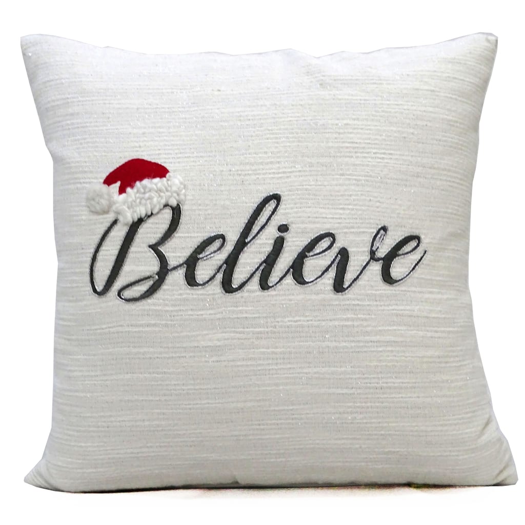 VIbhsa 20" x 20" Christmas Throw Pillow with text