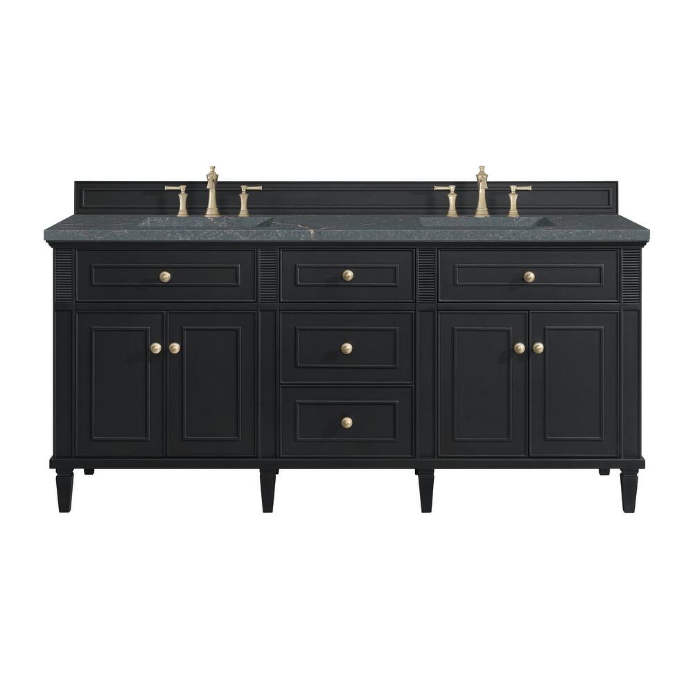 James Martin Vanities 424-V72-3PBL Lorelai 72" Double Basin Wood