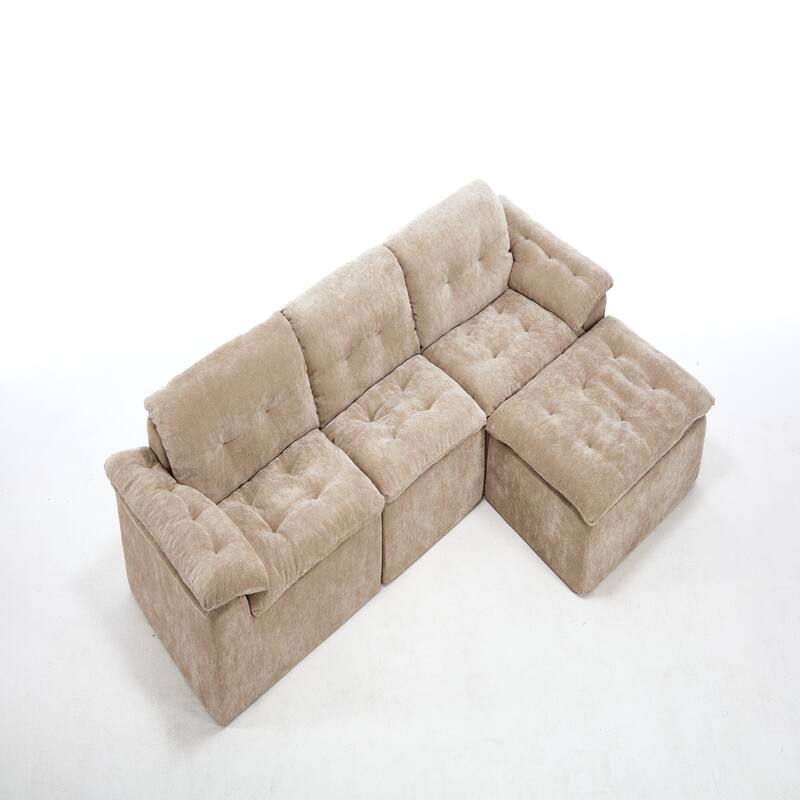 Modular Convertible Cushioned Sleeper Sofa Set