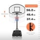 preview thumbnail 3 of 6, Adjustable Portable Basketball Hoop for Kids - Poolside 3.1Ft to 4.7Ft Height - 35''L x 24'' W x 6'' H