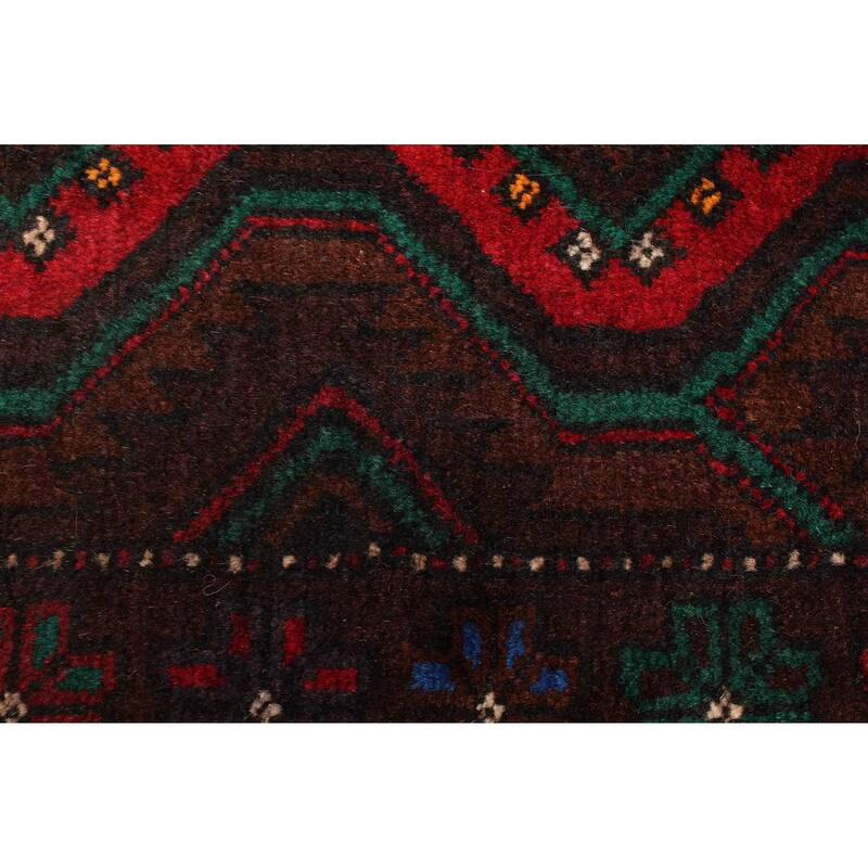 ECARPETGALLERY Hand-knotted Teimani Red Wool Rug - 3'10 x 6'5