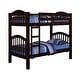 preview thumbnail 3 of 4, Twin over Twin Convertible Bunk Bed with Guard-Rail & Ladder, Espresso