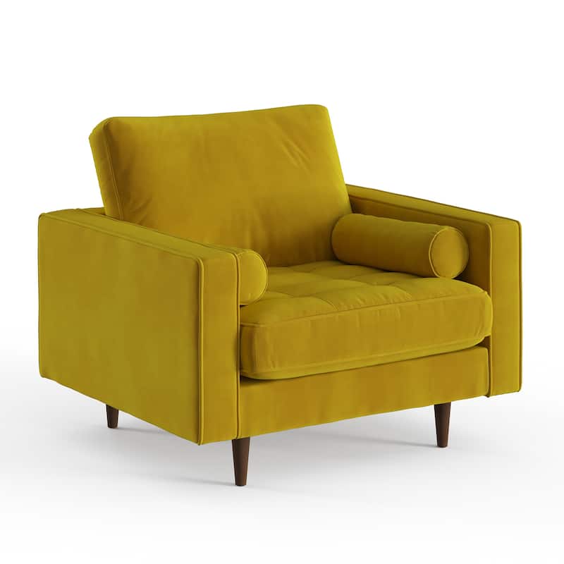 Bloomfield Performance Velvet Arm Chair - Gold