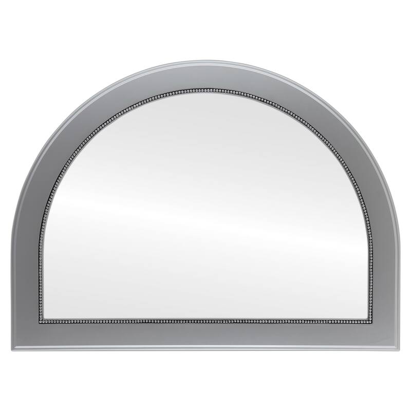 Yates Framed Mantel Mirror - Crescent Cathedral - 42.4x31.4 - Silver